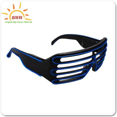 China Party Now Speak 2016 New Shutter Shades, EL Flashing Glasses, USB Fill Light Up Stunner Shades for sale