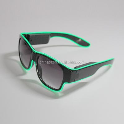 China Flashing USB Charging Light Up EL Wire Sunglasses For Party for sale