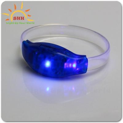 China Cool Hot Selling LED Light Wristband With Sound Sensor LED Flashing Wristband For Parties for sale