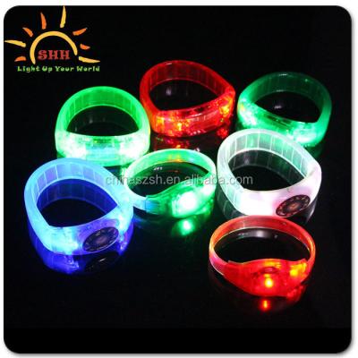 China LED Bracelet Jewelry LED Bracelets Novelty Flashing Sound Activated Bracelet Motion Activated Bracelet Button Switch Activated Bracelet for sale