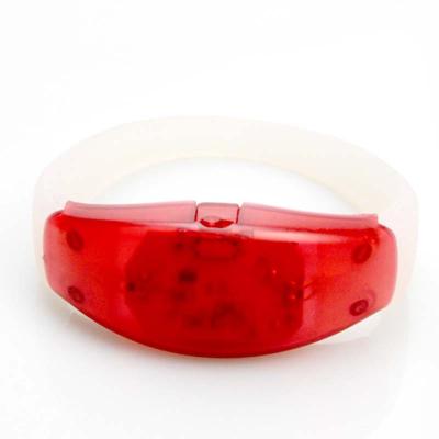 China TPU+ABS LED Flashing Sound Activated TPU Adjustable Wristband for sale