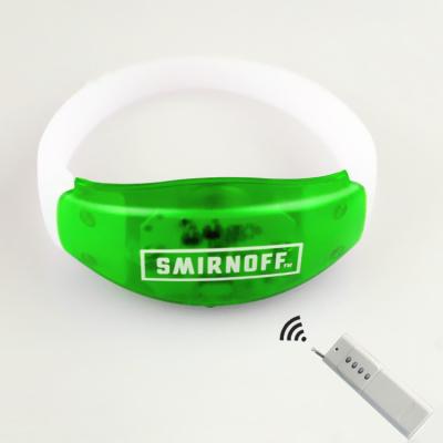 China Remote Control Wristbands RF Remote Control LED Radio Silicone LED Button +swith Wristband for sale