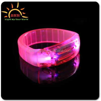 China ABS LED Wristband LED Glow Glitter Flashing Wristbands LED Flashing Bracelet for sale