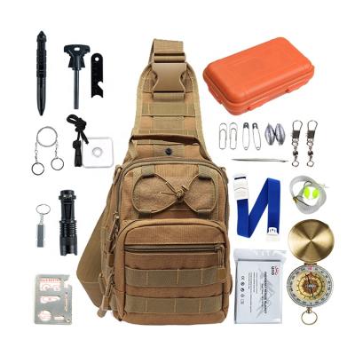 China Outdoor Survival Kit Multi Functional SOS Compact Outdoor Nylon Portable Kit For Camping Hiking for sale