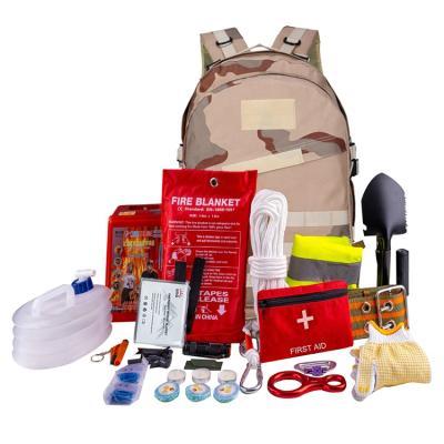 China Professional Family Backpack Disaster Prevent First Aid Bag For Outdoor Mountaineering Hiking Camping for sale