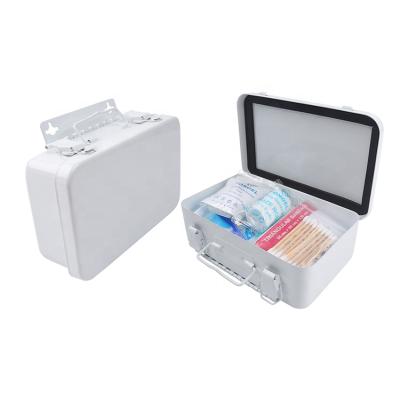 China Wall Mounted First Aid Kit Box First Aid 5 Person Medical Box Metal First Aid Kit for sale