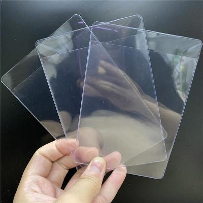 China High Quality Custom Logo Clear PVC Card Holder Fashion Semi Rigid Sleeve Lozenge Holder For Sports Cards for sale