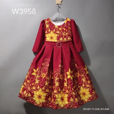 China Anti-wrinkle luxury bridesmaid dresses wedding kids custom made sheaths long party christmas dresses for little girls 6 to 10 years old for sale