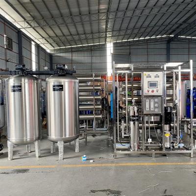 China 6TPH 7.9kW-380-415V 2xSS304 Tanks Brackish Water Reverse Osmosis Water Plant for sale