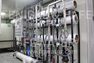 China 40' Containerized Water Treatment Plant , 1000TPD Containerized Reverse Osmosis Plant for sale