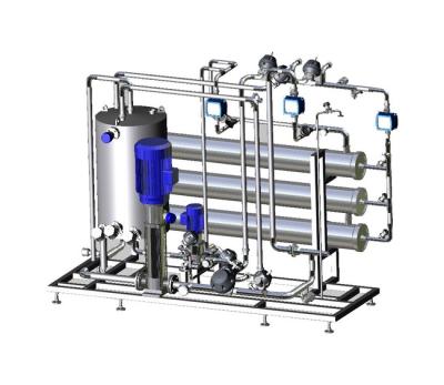 China Skid Mount Purified Water Treatment System , RO Water Treatment System for sale