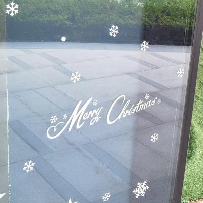 China Wholesale Cheap Custom Christmas Decorative Stickers Custom Sticker PVC Decorative Double Sided Printing Waterproof PP Window Stickers Glass Decals for sale