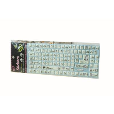 China Hot Selling Eco-friendly 3d Foam Laptop Luminous Puffy Keyboard Sticker For Kids for sale