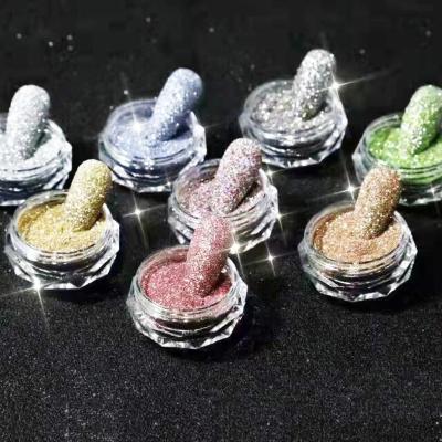 China Lady cosmetic valentine cosmetic laser glitter dust powder nail wholesale custom acrylic bulk dipping nail supplies for sale