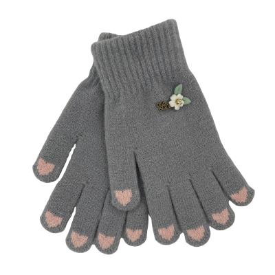 China Daily Life Hot Sale Winter Knit Gloves Cheap Touch Screen Women To Heat To Stretch Knitted Gloves for sale