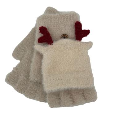 China Keeping Warm China Ensures Weather Outdoor Acrylic Knit Mittens Gloves For Kids for sale