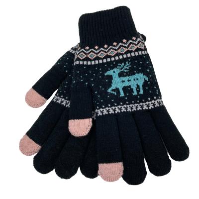 China Wholesale Custom Daily Life Women Warm Spandex Touch Screen Snow Winter Gloves for sale