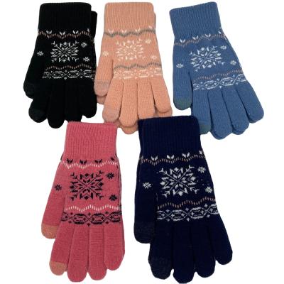 China Daily Life Factory Wholesale Winter Hands Knitted Magic Women Warm Mittens Mittens Custom for sale