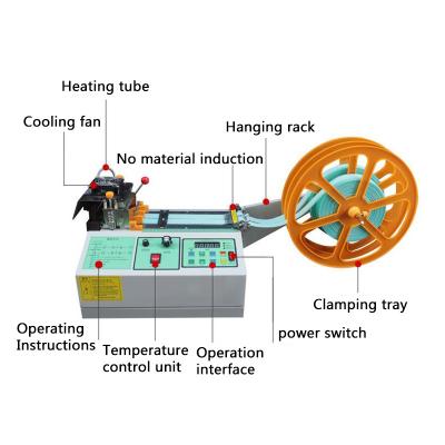 China Automatic Hot Cold Nylon Cloth Cutter Nylon Cutter Beverage Knife Elastic Band Elastic Band Cutting Machine for sale