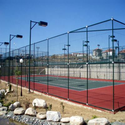 China Easily Assembled Tennis Court PVC Coated Steel Wire Mesh Fence for sale