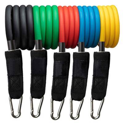 China Portable Wholesale Metal Carabiner 11 Piece Band Latex Strength Training Workout Bands, Custom Bands Logo 11 Pcs Resistance Kit for sale