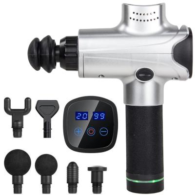 China 2020 LED Massage Gun, Divtop Body Relaxation Tissue Massage Gun Deep Gym Touch Screen 30 Speed ​​Muscle Massager CE for sale