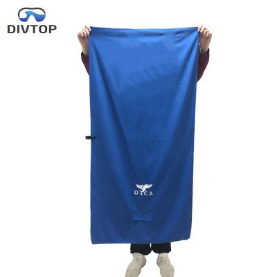 China Divtop Large Microfiber Compressed Antibacterial Quick Dry Towel For Swimming for sale