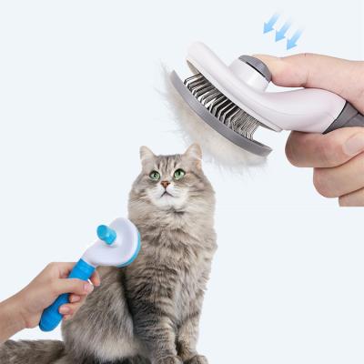 China DIVTOP Cat Grooming Brush Tool Self Viable Pet Slicker Cleaning Brush, Hair Slicker Slicker Brush Dog Comb for Pet Massage for sale