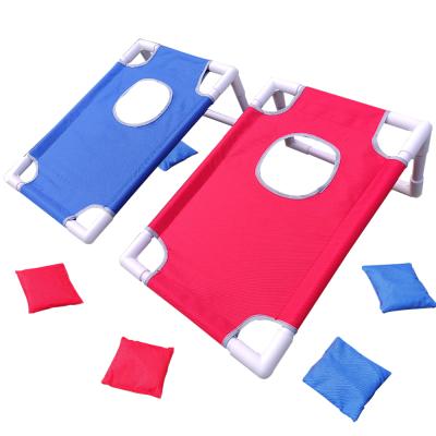 China 2020 Outdoor Sports Game Custom Logo Folding Bean Bag Toss Game Set, Outdoor Portable Toss Family Sports Game Corn Hole Game for sale