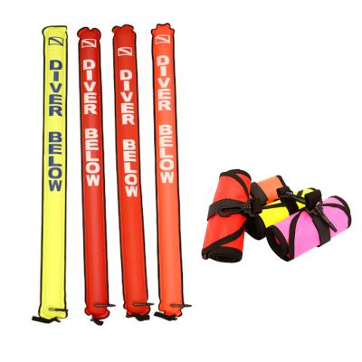 China Diving Equipment Safety Signal Tube 1.8 M Inflatable Surface Marker Beacon 180cm*15cm for sale