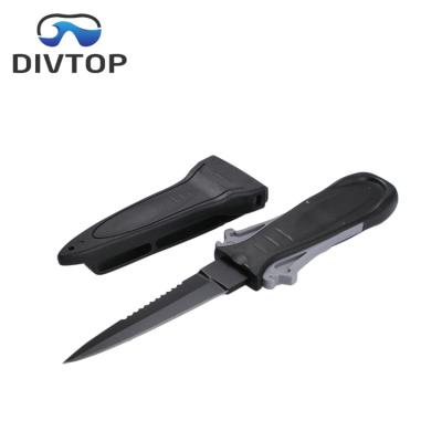 China Primarily for piercing fish / Divtop Spearfishing Divtop Serrated Dive Knife Ultra Heavy Duty Stainless Steel for sale