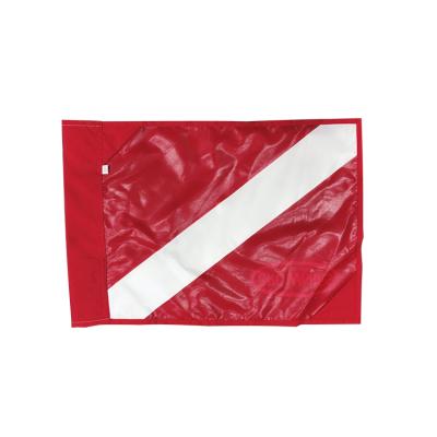 China Custom Red &White Nylon Manufacturer Factory 70D International Dive Signal Flag different size for sale