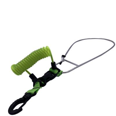 China Large Stainless Steel Spearfishing Stringer Quick Release Buckle Lanyard FS-003 Spring Steel Reel for sale