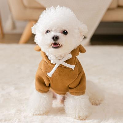 China Sustainable Cute Pet Clothes T Shirt Cotton Sweatshirt Winter Christmas Puppy Accessories for sale