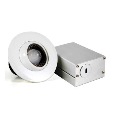 China Modern Square Led Downlight 7W COB AC 120V High Voltage Round Or Soffit Downlighting Gimbal LED Downlight for sale