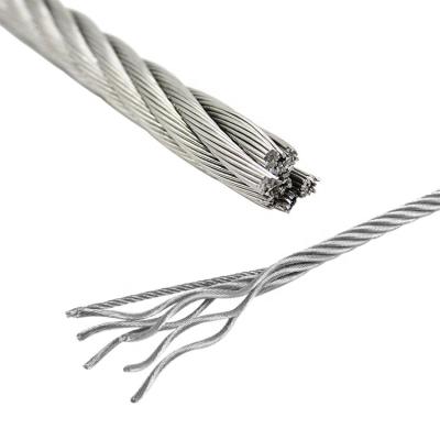 China Mild Outdoor Wire Rope Stainless Steel Wire Rope 7x7 For Fence 50mm Original Grade Product for sale