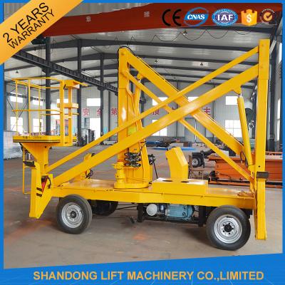 China 10m-de Lifthuur van de Dieselmotor Luchtaanhangwagen Opgezette Boom, Towable Articulerende Boomlift Te koop