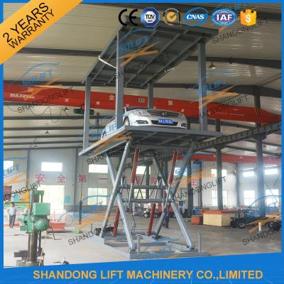 China 3T 3.3m Double Deck Car Parking System for 2 Car Basement Double Deck Scissor Car Lift for sale