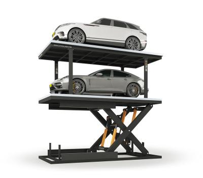 China 3T 3M Double Deck Scissor Car Parking Lift for Home Garage with CE for sale