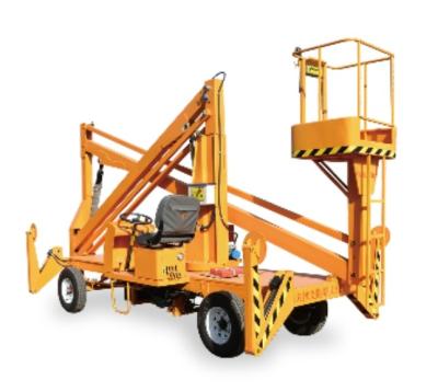 China Opgezette de Boomlift van het het werkplatform Aanhangwagen, 15m 200kgs Automatische Mobiele Towable Boomlift Te koop