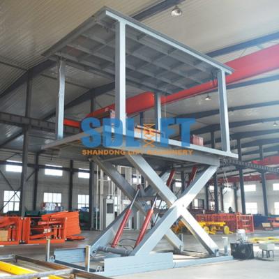 China 3Ton 3M Double Deck Hydraulic Scissor Car Lift Garage Double Car Elevator For Basement for sale