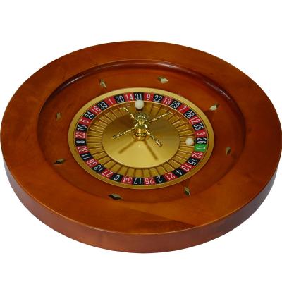 China 18 Inch Roulette Wheel Casino Smooth Outdoor Solid Wood Roulette Wheel For Drinking Game for sale