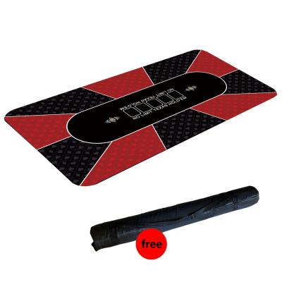 China Smooth Surface Texas Hold'em Mat Cloth Blackjack Poker Roulette Poker Table With Shoulder Bag for sale