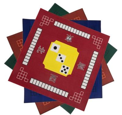 China Modern Colorful Layout Table Use Mats Casino Style Poker Gaming Mat Mahjong Table Cloth Double Mat Felt for sale