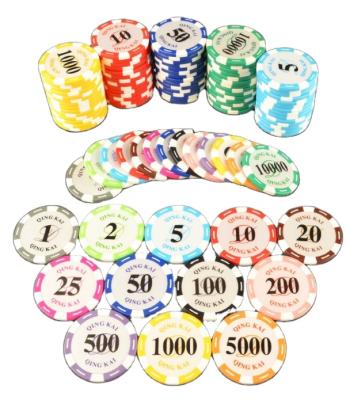 China Ceramic Custom Poker Chips Wholesale Casino Chips Custom Printed Logo Clay Poker Chips for sale