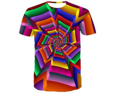 China Anti-wrinkle US fashion pitcure sublimation printed men's 3D T-shirt for sale