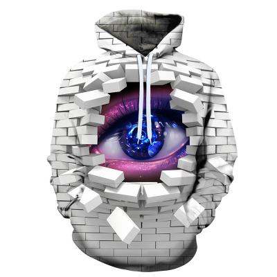 China wholesale Anti-wrinkle men and women couple Europe and the USA 3d print round hoodie sublimation sweater for sale