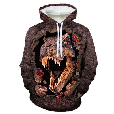 China Anti-pilling Factory Customized Men's And Women's Digital Printing Long Sleeve T-Shirt, Sweater, 3D Sublimation Dinosaur Hoodie for sale