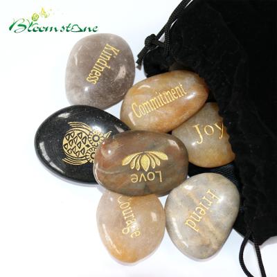 China Traditional top qualiy letter pebbles word stones as gift for sale