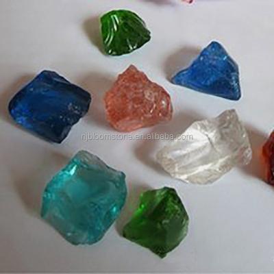 China Swimming pool decoration factory sale decorative crystal multicolor crushed glass for sale